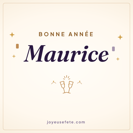 Image carrée « Bonne année Maurice » pour WhatsApp