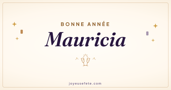 Image « Bonne année Mauricia » au format large