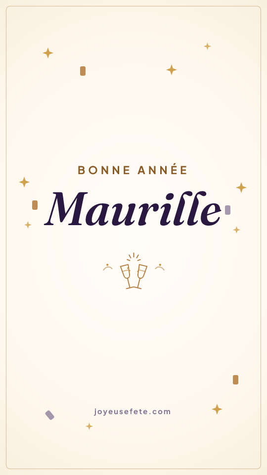Image « Bonne année Maurille » au format story