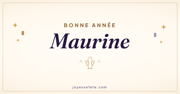 Image « Bonne année Maurine » au format large
