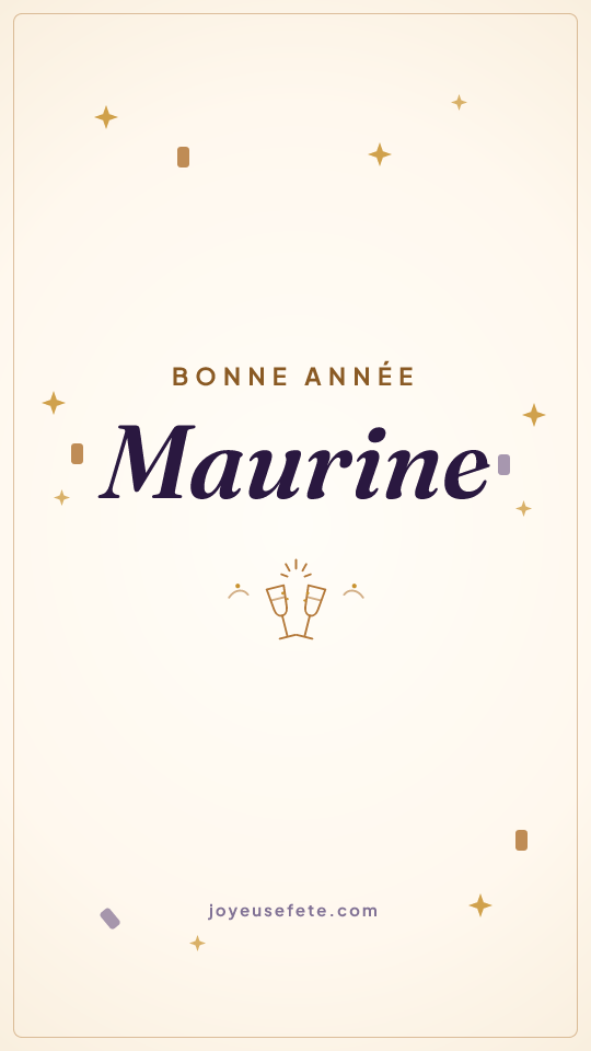 Image « Bonne année Maurine » au format story