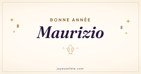 Image « Bonne année Maurizio » au format large