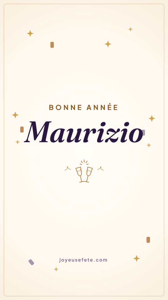 Image « Bonne année Maurizio » au format story