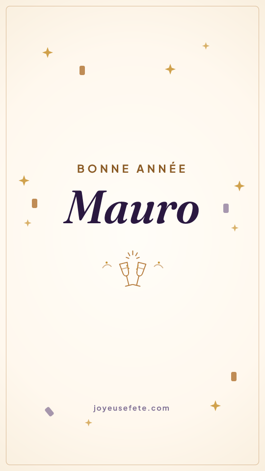 Image « Bonne année Mauro » au format story