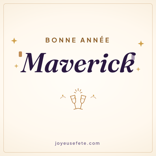 Image carrée « Bonne année Maverick » pour WhatsApp