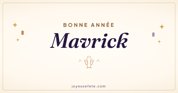 Image « Bonne année Mavrick » au format large
