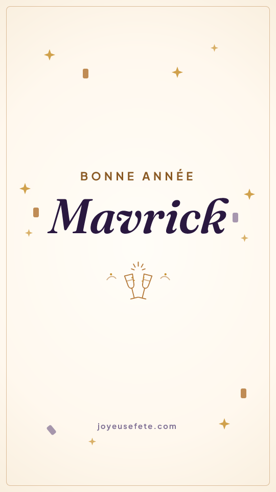 Image « Bonne année Mavrick » au format story