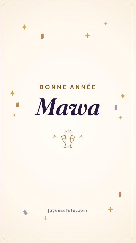 Image « Bonne année Mawa » au format story