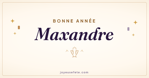 Image « Bonne année Maxandre » au format large