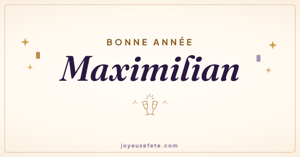 Image « Bonne année Maximilian » au format large