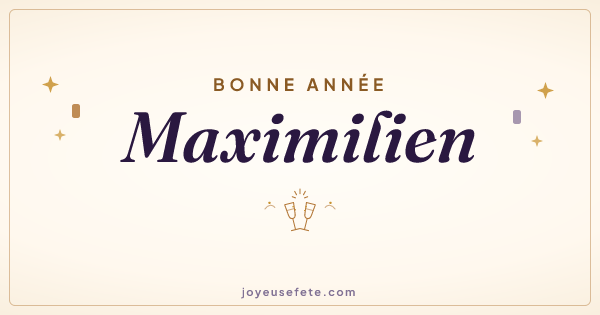 Image « Bonne année Maximilien » au format large