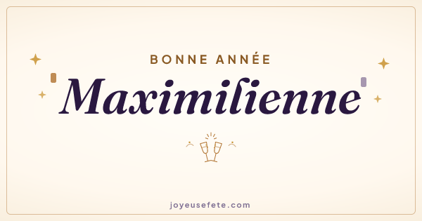 Image « Bonne année Maximilienne » au format large