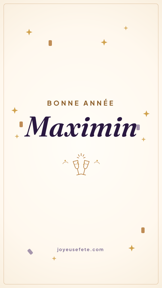 Image « Bonne année Maximin » au format story