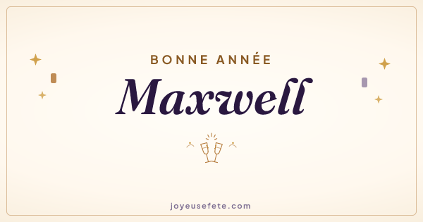 Image « Bonne année Maxwell » au format large