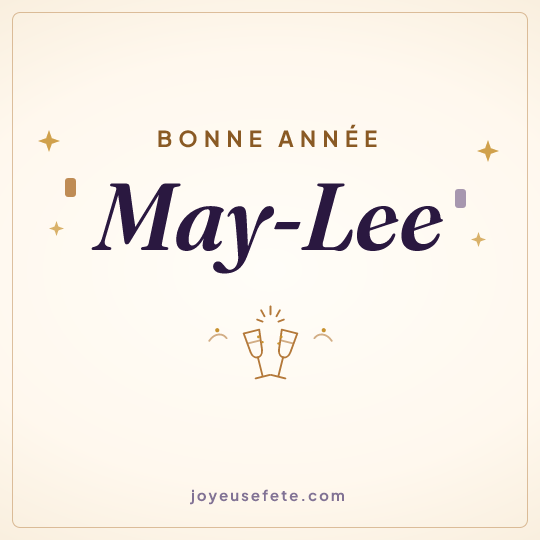 Image carrée « Bonne année May-Lee » pour WhatsApp