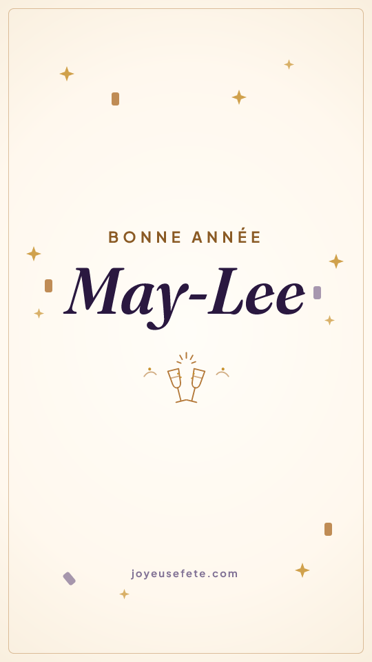 Image « Bonne année May-Lee » au format story