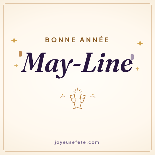 Image carrée « Bonne année May-Line » pour WhatsApp