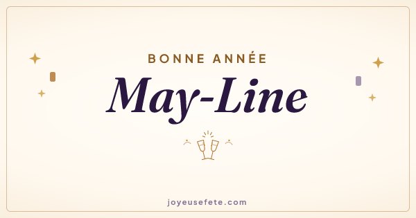 Image « Bonne année May-Line » au format large