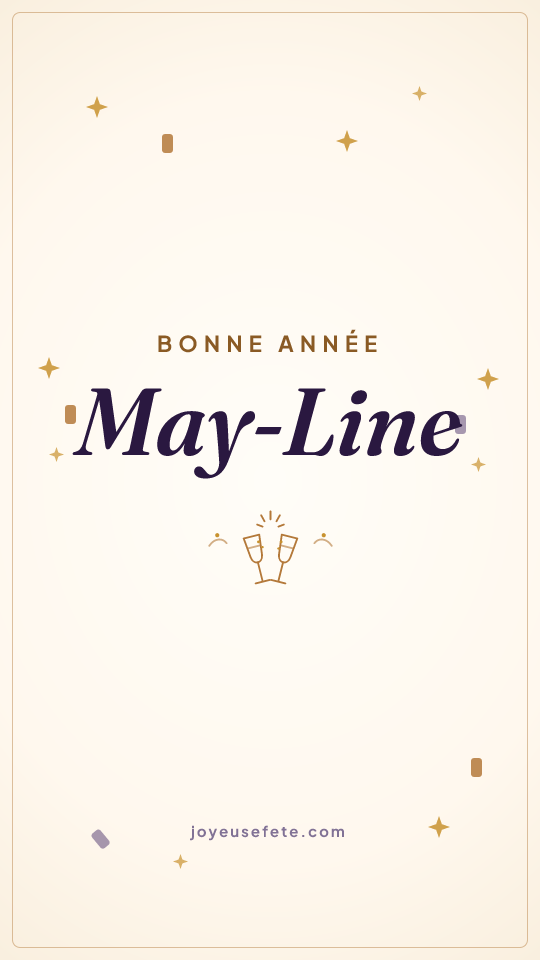 Image « Bonne année May-Line » au format story