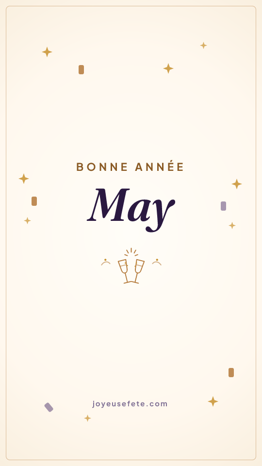 Image « Bonne année May » au format story