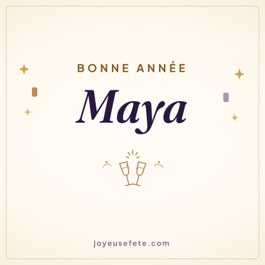 Image carrée « Bonne année Maya » pour WhatsApp