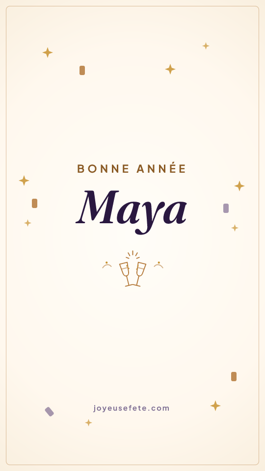 Image « Bonne année Maya » au format story