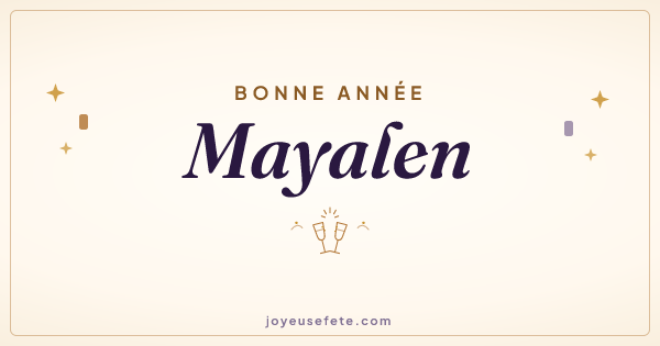 Image « Bonne année Mayalen » au format large