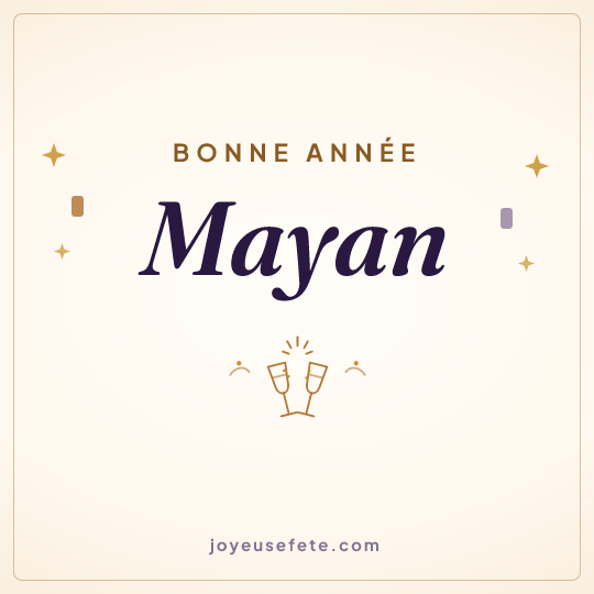 Image carrée « Bonne année Mayan » pour WhatsApp