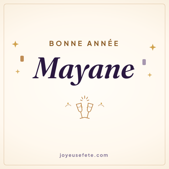 Image carrée « Bonne année Mayane » pour WhatsApp