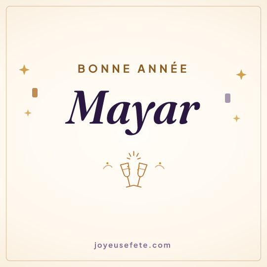 Image carrée « Bonne année Mayar » pour WhatsApp