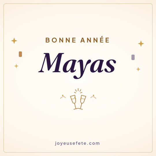 Image carrée « Bonne année Mayas » pour WhatsApp