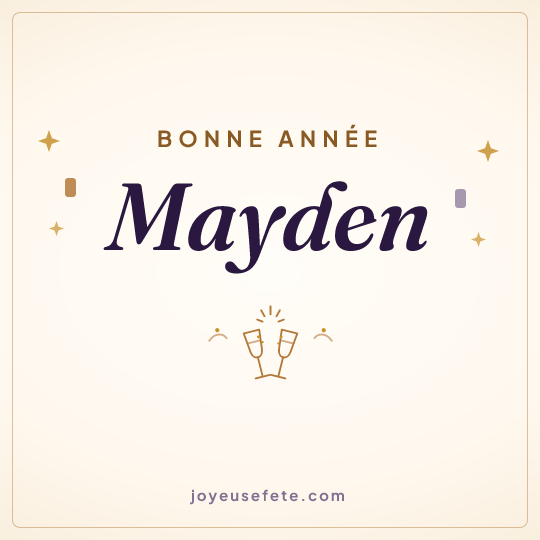 Image carrée « Bonne année Mayden » pour WhatsApp
