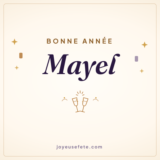 Image carrée « Bonne année Mayel » pour WhatsApp