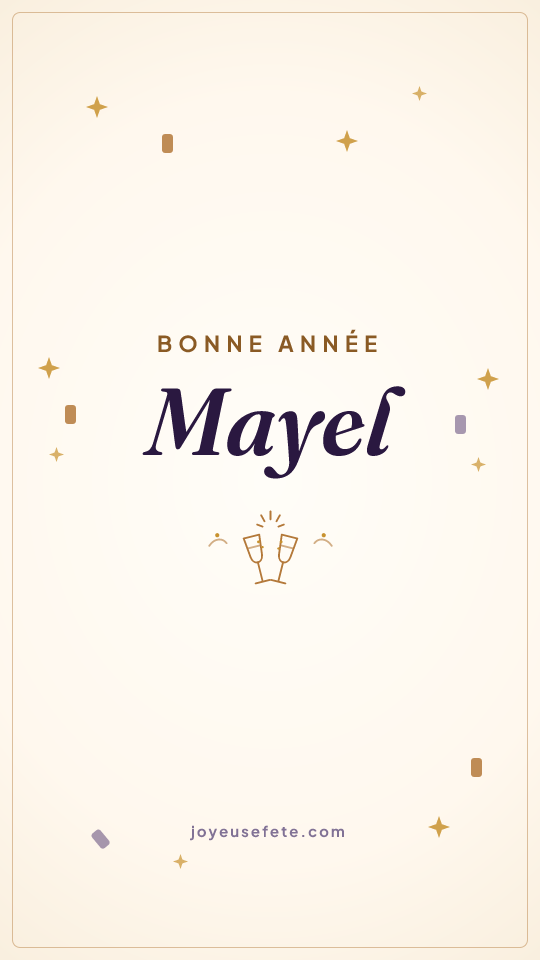 Image « Bonne année Mayel » au format story