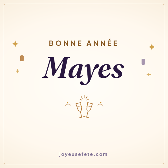 Image carrée « Bonne année Mayes » pour WhatsApp