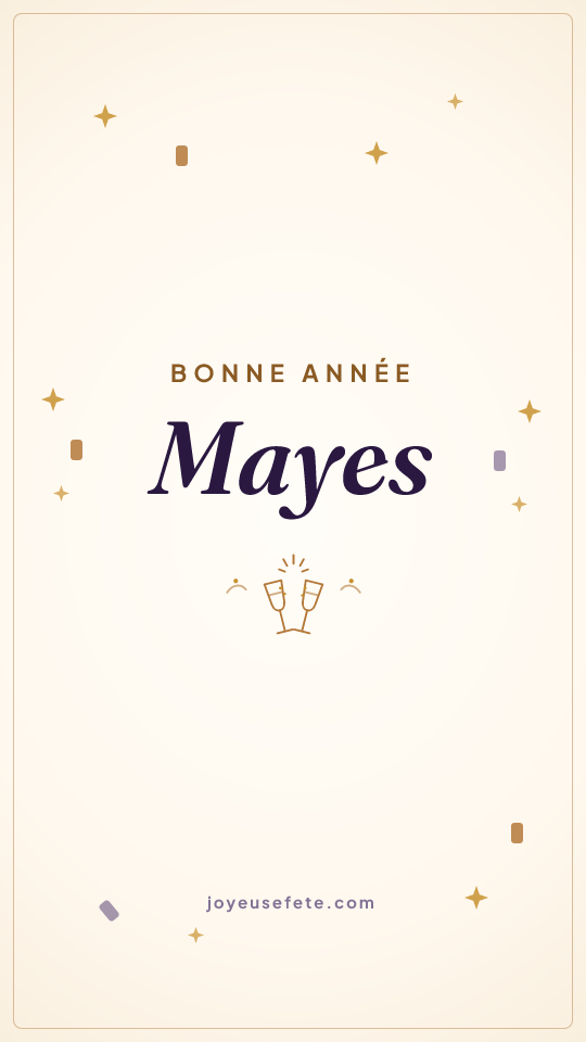 Image « Bonne année Mayes » au format story