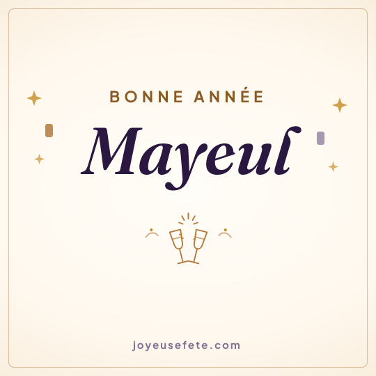 Image carrée « Bonne année Mayeul » pour WhatsApp