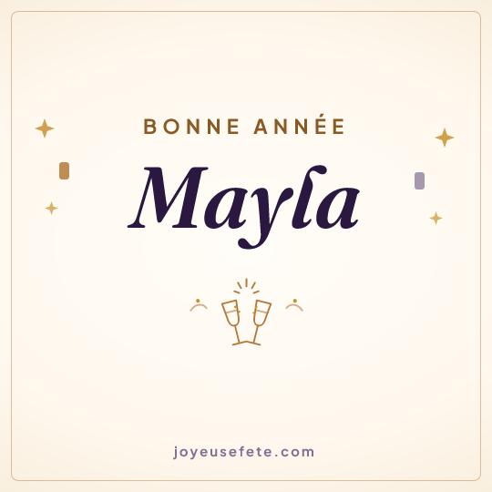 Image carrée « Bonne année Mayla » pour WhatsApp