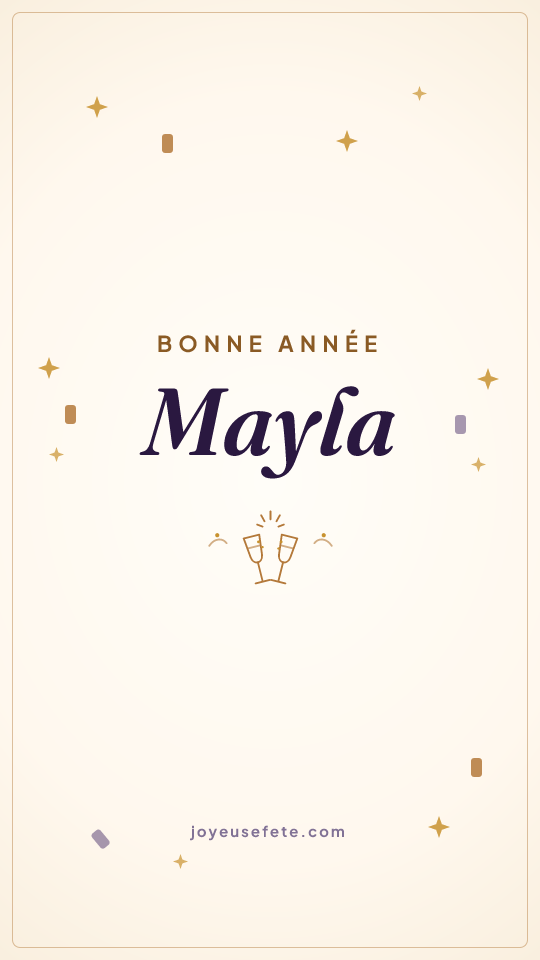 Image « Bonne année Mayla » au format story