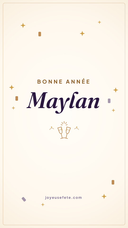 Image « Bonne année Maylan » au format story