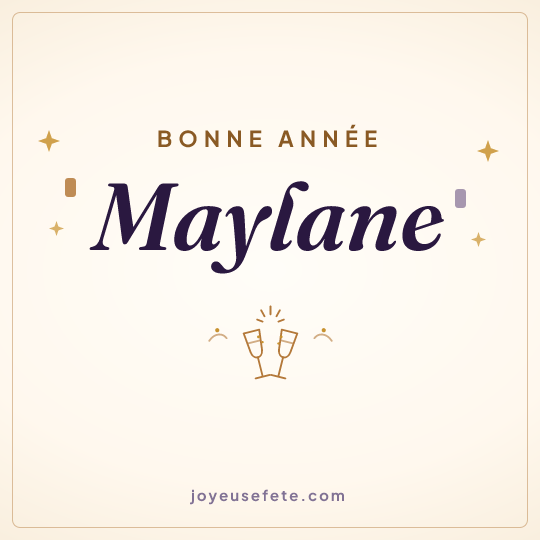 Image carrée « Bonne année Maylane » pour WhatsApp
