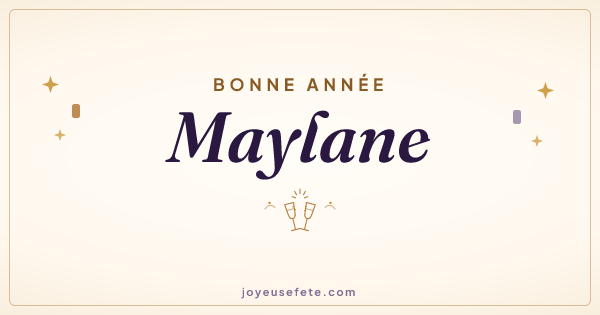 Image « Bonne année Maylane » au format large