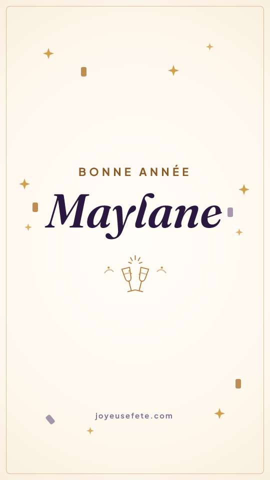 Image « Bonne année Maylane » au format story