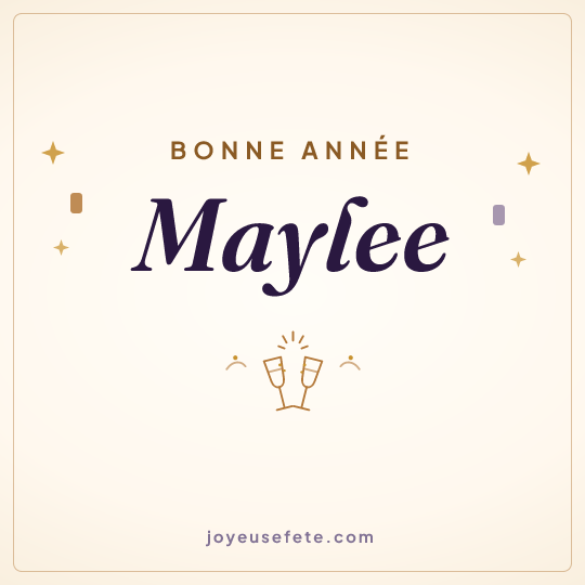 Image carrée « Bonne année Maylee » pour WhatsApp
