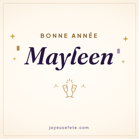 Image carrée « Bonne année Mayleen » pour WhatsApp