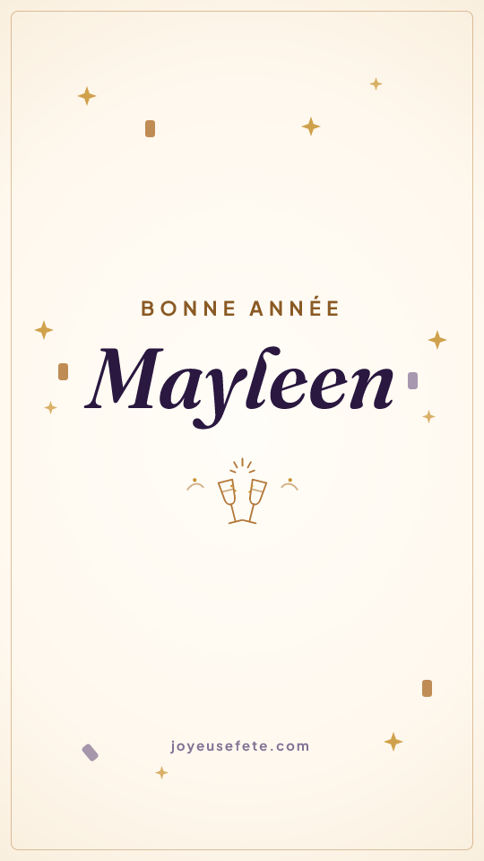 Image « Bonne année Mayleen » au format story