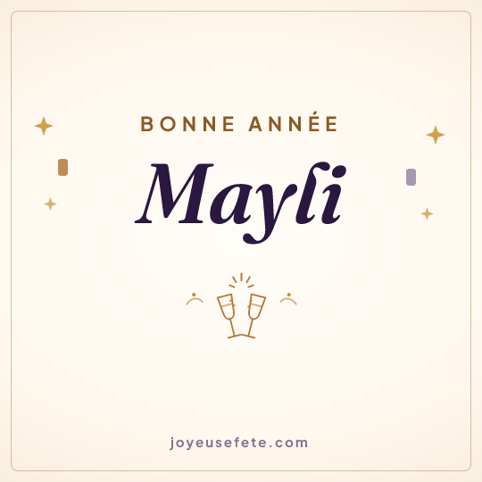 Image carrée « Bonne année Mayli » pour WhatsApp