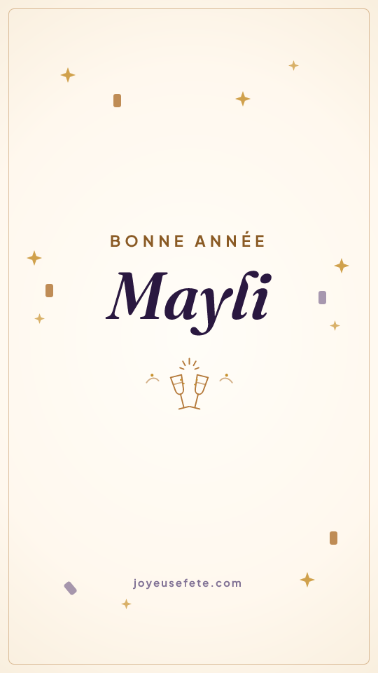 Image « Bonne année Mayli » au format story