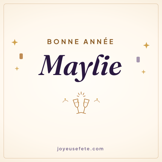 Image carrée « Bonne année Maylie » pour WhatsApp