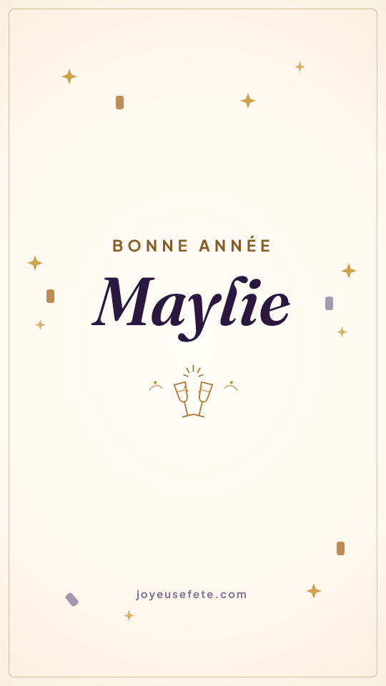 Image « Bonne année Maylie » au format story